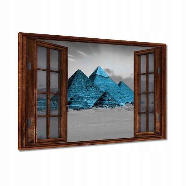 Obrazy 90x60 Modré pyramidy