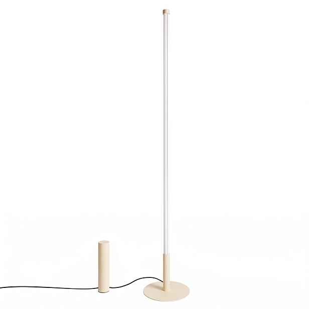 Béžová kovová LED stojací lampa (výška 150 cm) TRANG – Thoro