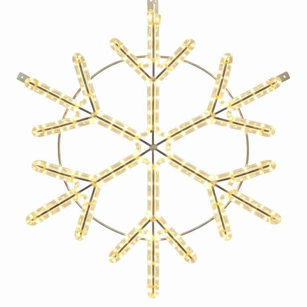 Easy Fix 2D LED světelná vločka III., Ø 80 cm, teple bílá, závěsný, hliník