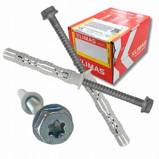 Rozpěrné hmoždinky 12x260 rámové Kpr-fast-k na Klíč/torx 25 ks Wkręt-met