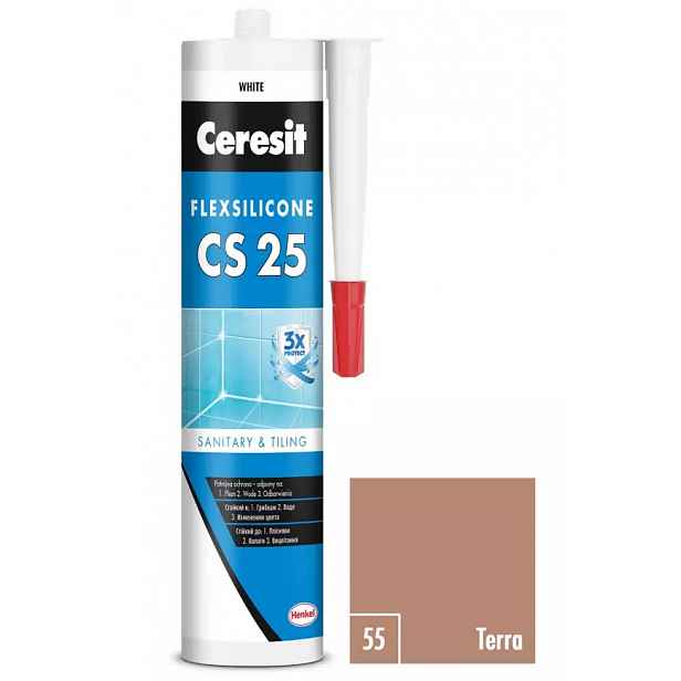 Silikon sanitární Ceresit CS25 55 terra 280 ml