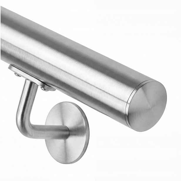 Stěnové zábradlí 125 cm schodišťová nerezová ocel Fi 42,4 mm trubka 2 mm Satén M8