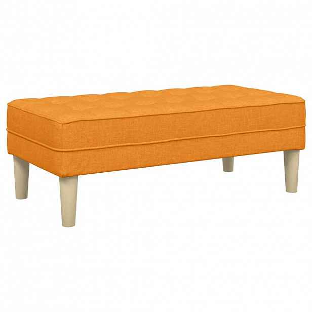 vidaXL lavice s polštářem Tmavě žlutá 113 x 57 x 39 cm textil