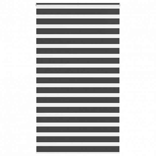 vidaXL Zebra roleta černá 130x230 cm šířka látky 125,9 cm polyester