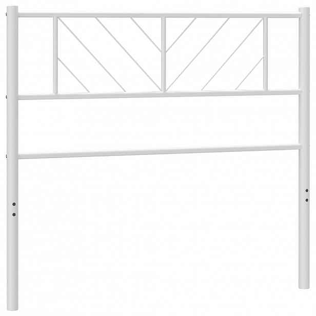 vidaXL Kovové náhradní čelo postele bílé 90 cm