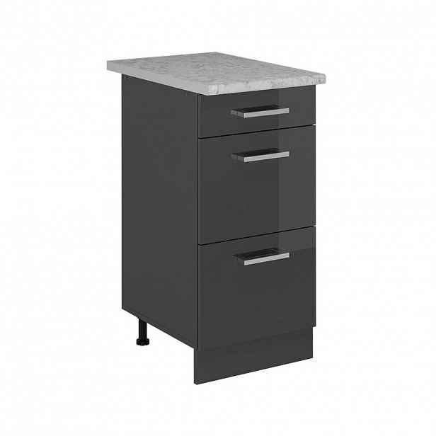 Vicco SPODNÍ SKŘÍŇKA KUCHYŇSKÉ LINKY R-Line Antracitový vysoký lesk 40 cm PD Mramor