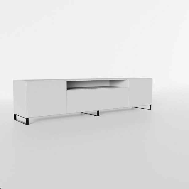 MASSENO STOJACÍ TV STOLEK MIVO, 200/41/40 cm, bílý