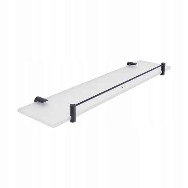 Nimco Bormo černá police do koupelny skleněná mat 50 cm Brc 11091BX-50-90_
