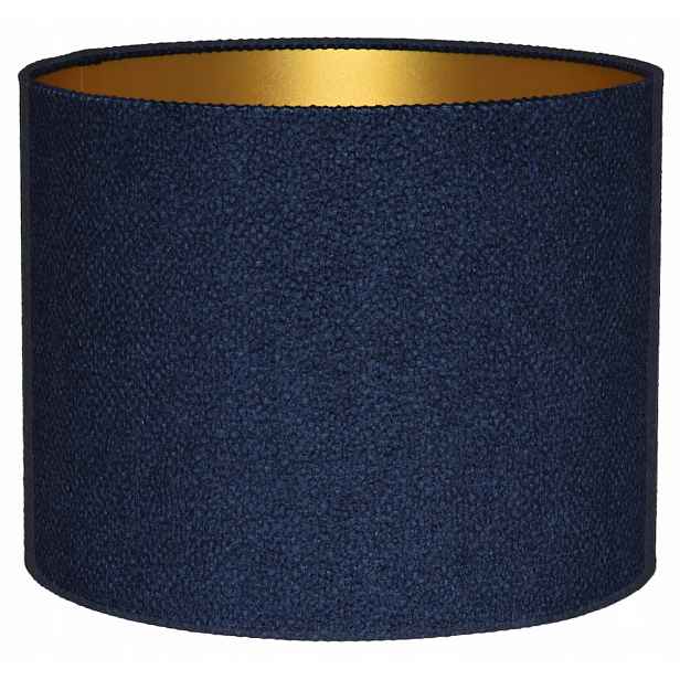 Stínidlo pro závěsnou stojací lampu Válec 25/20 cm E27 Tmavě modrá zlatá Arezzo