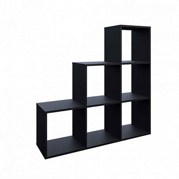 Vicco SCHODIŠŤOVÝ REGÁL Černá 107.2 x 107.8 cm