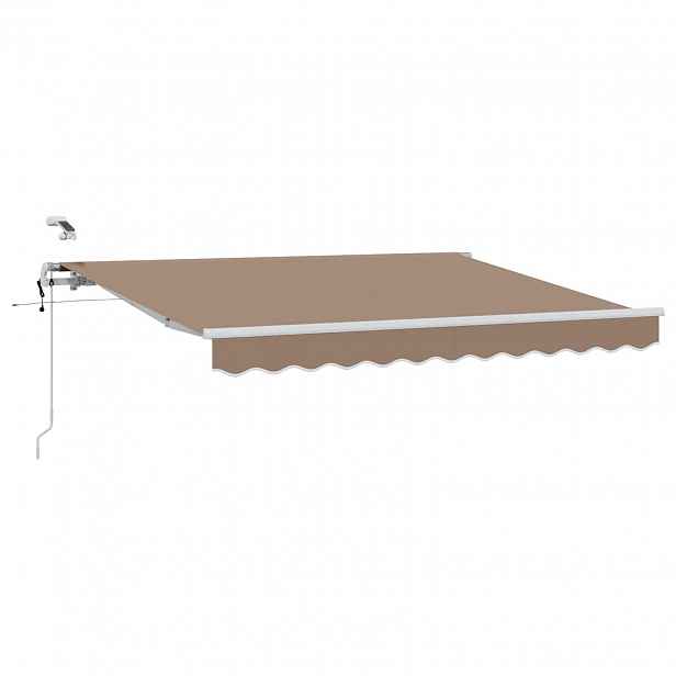 vidaXL Stahovací markýza Taupe 350 x 250 cm Polyester