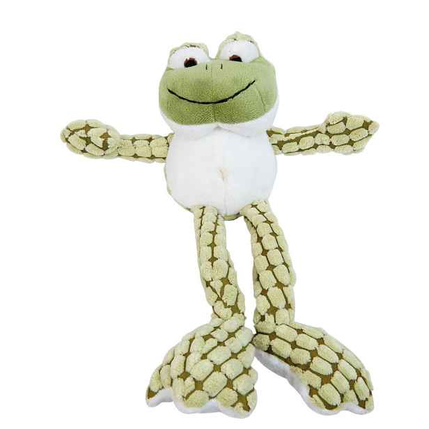 Zeleno bílá plyšová žába Frog - 22*7 cm