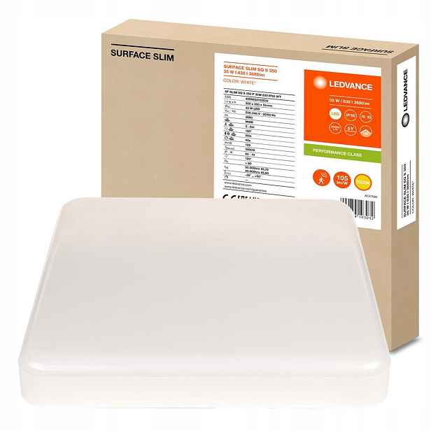 Led panel Stropní svítidlo 35W 3680lm 3000K Snímač pohybu soumraku 35x35 cm