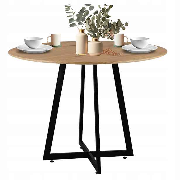 Kulatý Stůl 80 CM Skandinávský Do Obývacího Pokoje Jídelny Kuchyně Moderní Mdf