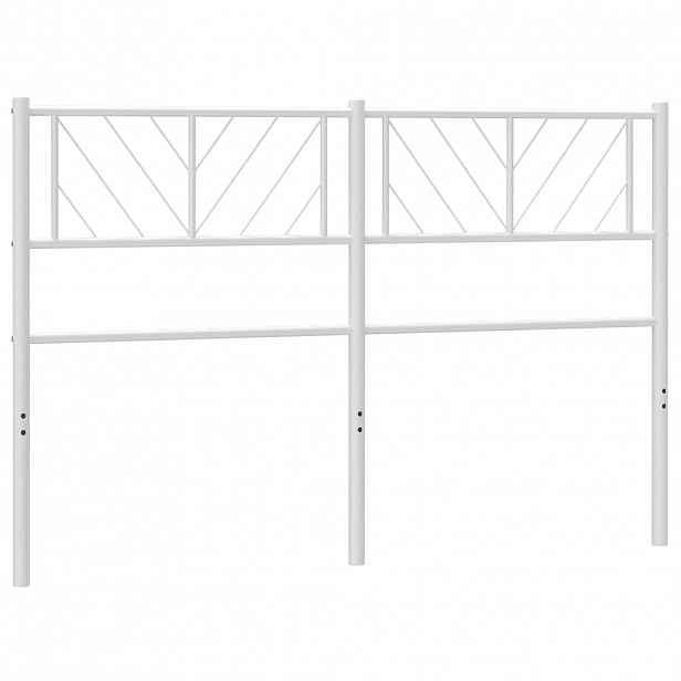 vidaXL Kovové náhradní čelo postele bílé 120 cm