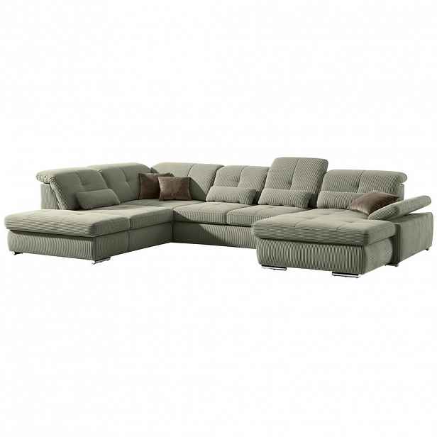 Beldomo Style SEDACÍ SOUPRAVA, textil, kompozitní dřevo, pískové barvy