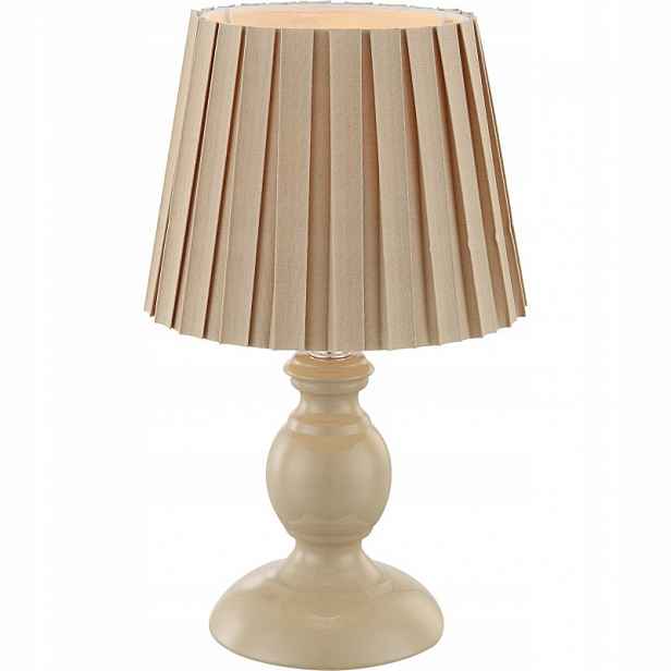 Béžová stolní lampa Metalic s teplým leskem do obývacího pokoje Globo