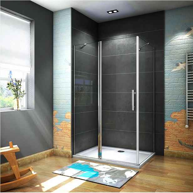 Obdélníkový sprchový kout MELODY B5 120x90 s jednokřídlými dveřmi s pevnou stěnou