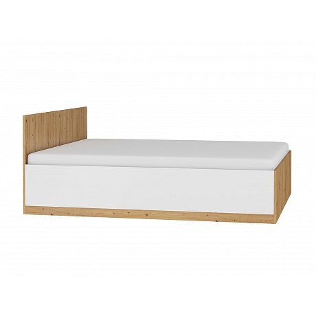 Postel 160x200 MAXIM 18, dub artisan/bílý lesk