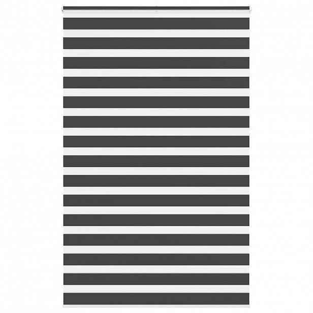 vidaXL Zebra roleta černá 145x230 cm šířka látky 140,9 cm polyester