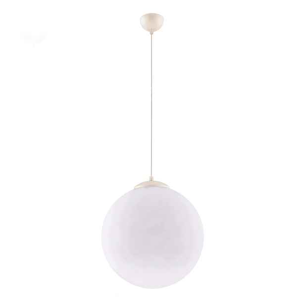 Závěsná lampa Ugo 40 béžová Osvětlení mléčná stropní koule Zwis Sollux