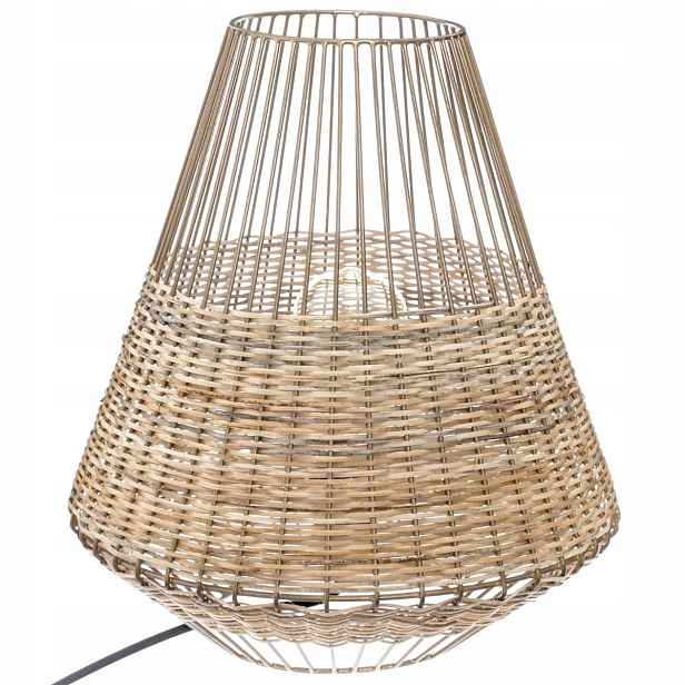 Stolní Lampa Z Proutí, Proutěné Stínidlo, Boho Styl
