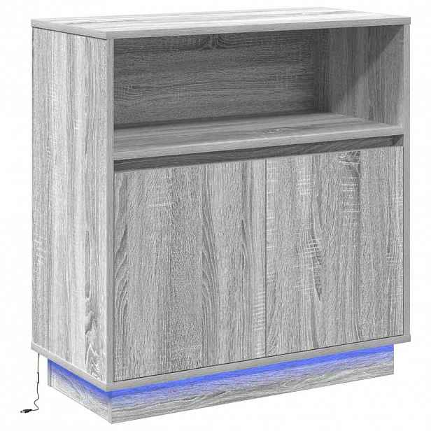 vidaXL LED komoda Šedá Sonoma 71 x 34,5 x 75 cm Kompozitní dřevo