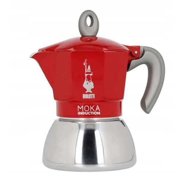 Bialetti Moka Induction 4 šálky červená New
