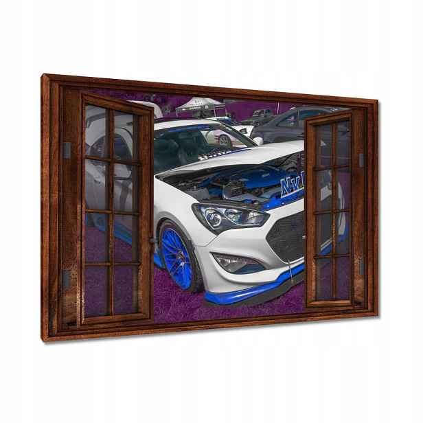 Obrazy 90x60 Bílé sportovní auto