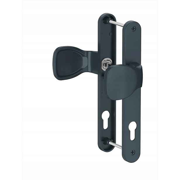 Gałko-gałka Jupiter 32 P Antracit 7016 92 mm dlouhý štítek na dveře branky