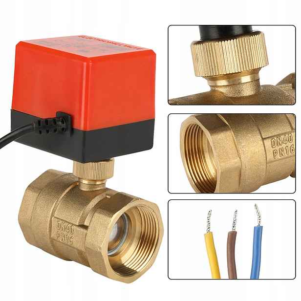 Kulový Elektromagnetický Ventil S Pohonem DC 24V DN40
