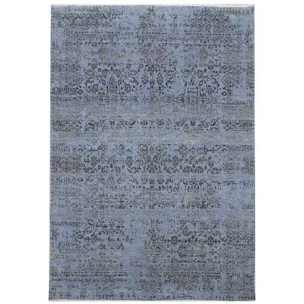 Ručně vázaný kusový koberec Diamond DC-JK 1 Jeans blue/black, 180x275, modrá, chodba / předsíň, Diamond Carpets India