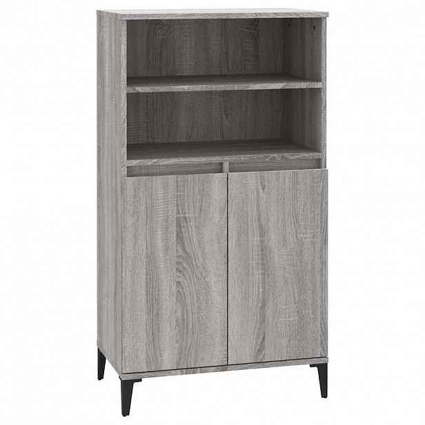 vidaXL Skříň highboard šedá sonoma 60 x 36 x 110 cm kompozitní dřevo
