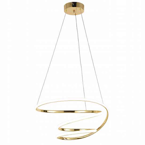 Závěsná lampa 1-bodová Led Zlatá Moderní Glamour Spirála Toolight