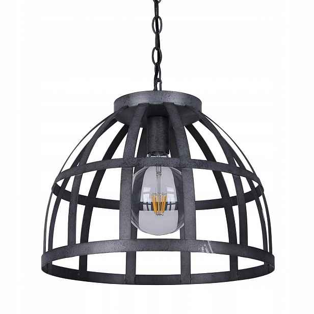 Závěsná lampa Calera Stříbrná Antická Industriální E27 60W Regulace Italux