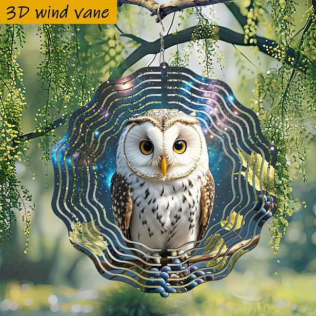 TEMU 1 ks 3D na Hvězdné Noci Rotující Stěnová Dekorace z - 10 Palců, Závěsný Dekor s 360° Otáčením, Bez Baterií/Elektriky, Pro Vnitřní/Venkovní