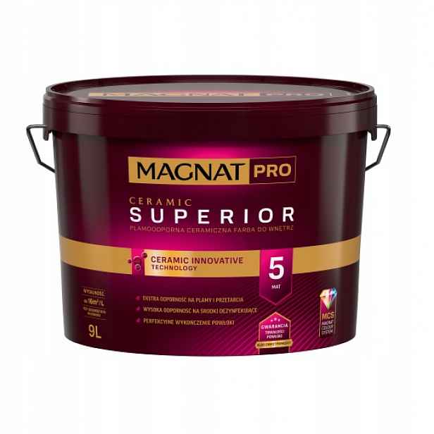 Barva Magnat Pro Ceramic Superior 5 Báza A 9L Mat Na Vybarvování