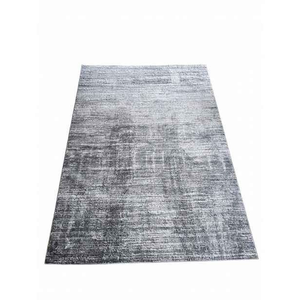 Koberec plyšový do obývacího pokoje 120x160, šedo krémový beton, měkký mramor