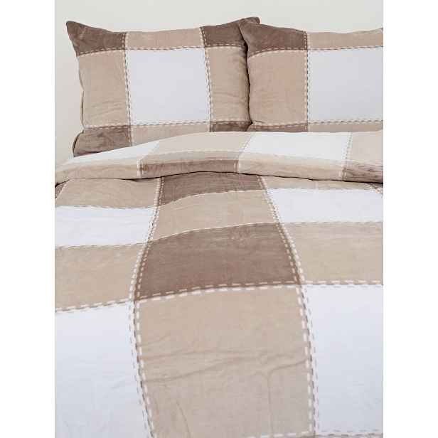 MKLuzkoviny.cz Prodloužené povlečení mikroplyš Exclusive - Mark cappuccino- 140 × 220 cm - 70 x 90 cm