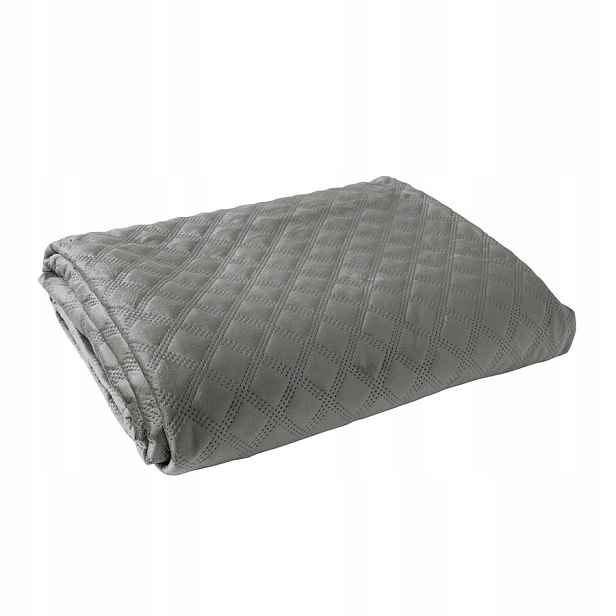 Prošívaný přehoz Velvi velvet 170x210 006 antracit
