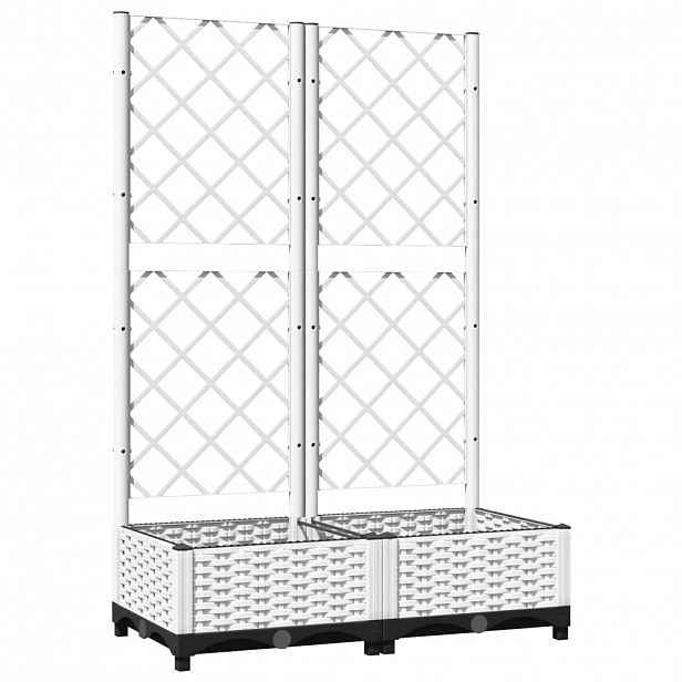 vidaXL Zahradní pěstebník Bílá 80 x 40 x 121,5 cm