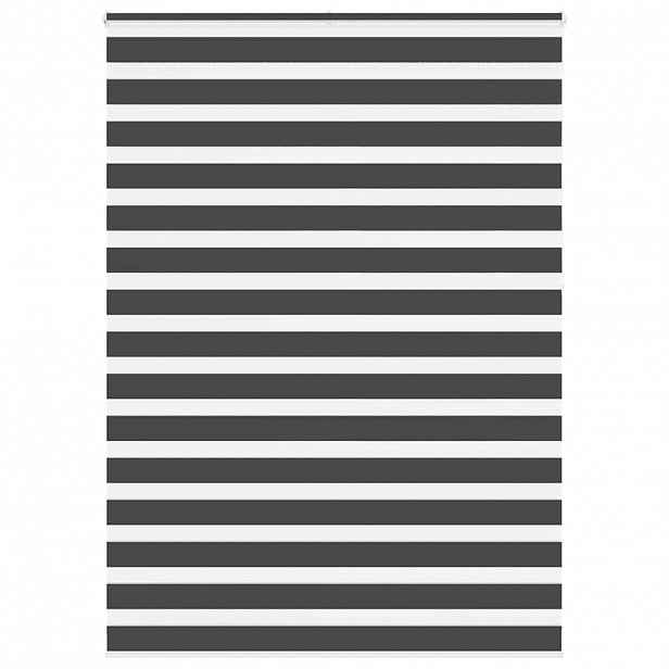 vidaXL Zebra roleta černá 165x230 cm šířka látky 160,9 cm polyester