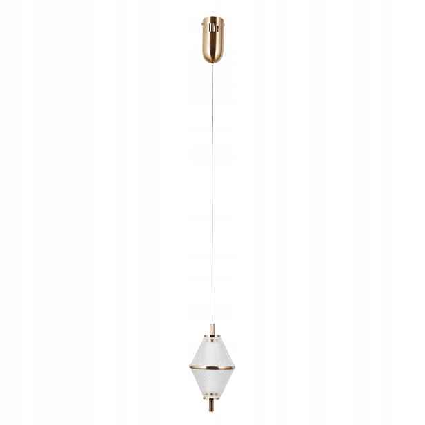 Italux Závěsná lampa Minimalistická Led 5W Zlatá Fuente Skleněná lampa