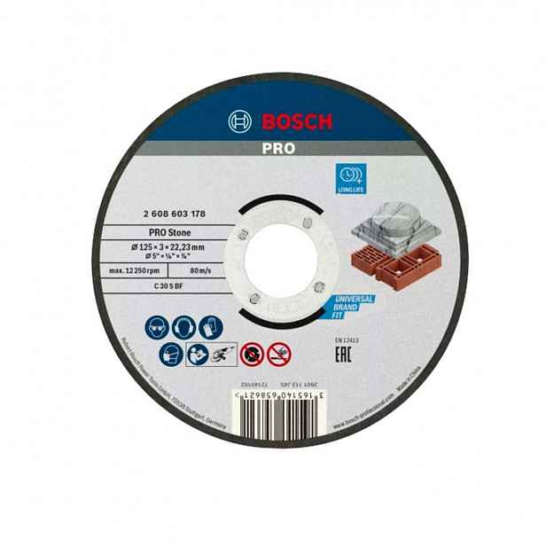Bosch - Řezný kotouč na kámen 125x22,23 mm 2608603178