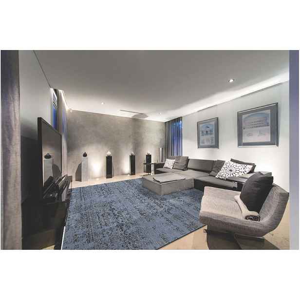 Ručně vázaný kusový koberec Diamond DC-JK 1 Jeans blue/black, 305x425, modrá, chodba / předsíň, Diamond Carpets India