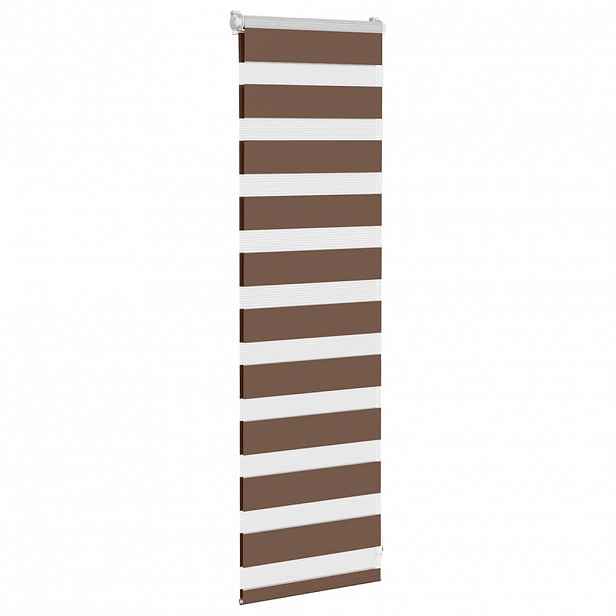 vidaXL Zebra roleta hnědá 40x100 cm šířka látky 35,9 cm polyester