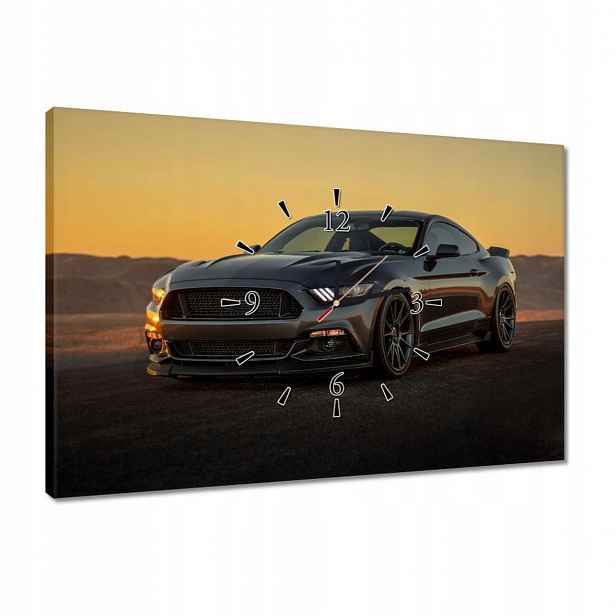 Hodiny 60x40 Ford Mustang vyrobené v Usa