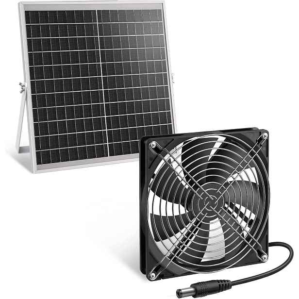 Solární ventilátor 15W solární panel pro skleníkový kurník IP67