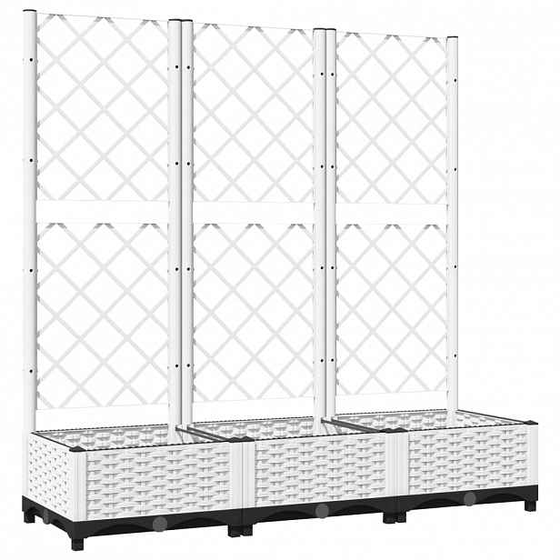 vidaXL Zahradní pěstebník Bílá 120 x 40 x 121,5 cm