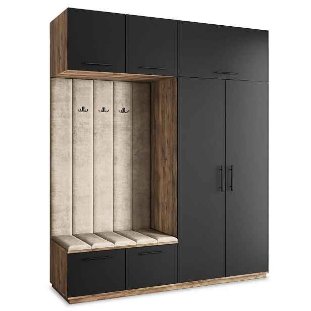 MASSENO MODERNÍ PŘEDSÍŇOVÁ SKŘÍŇ REMA, 200/240/60 cm, dekor dub